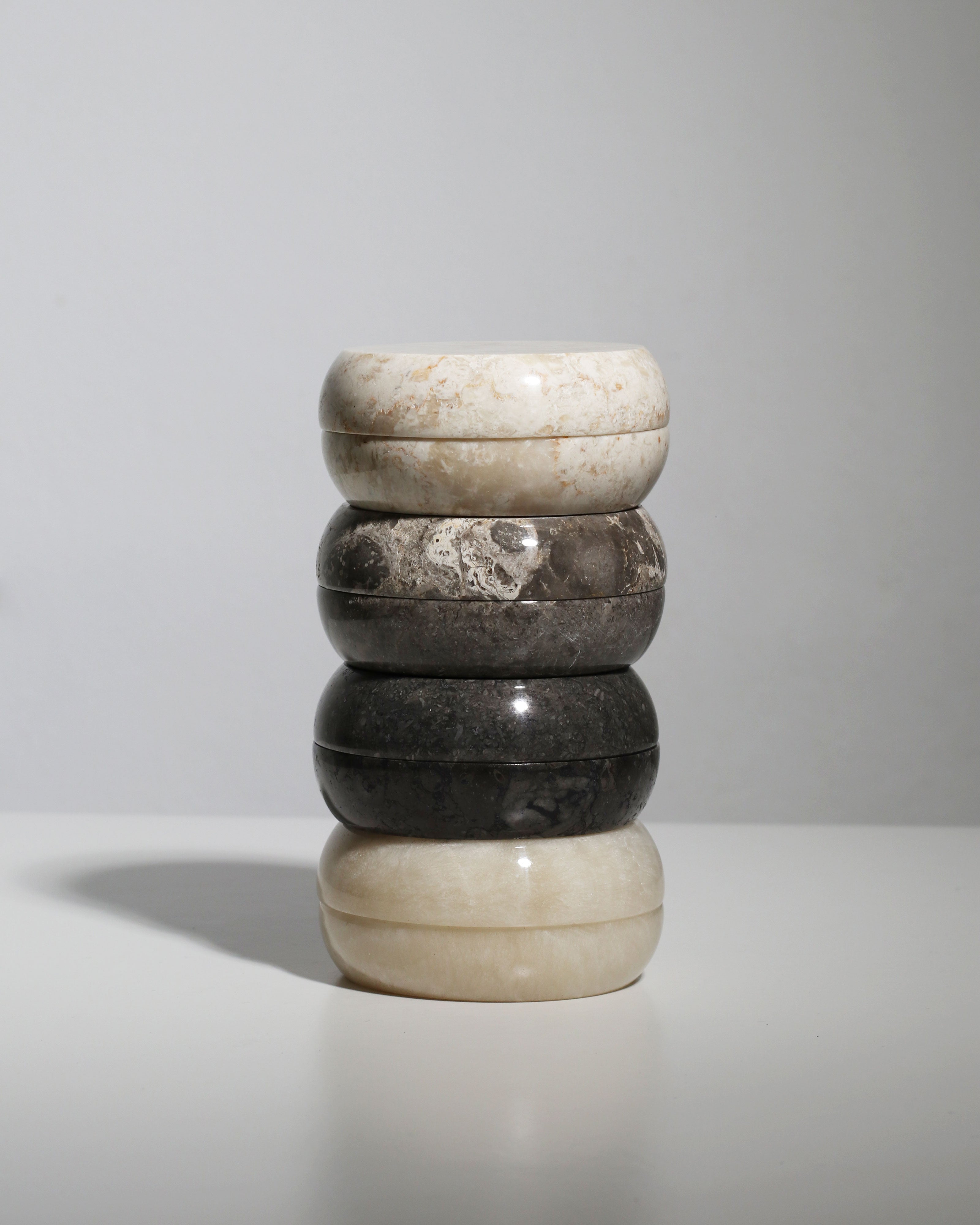 Berg Double Lid - Cream Marble