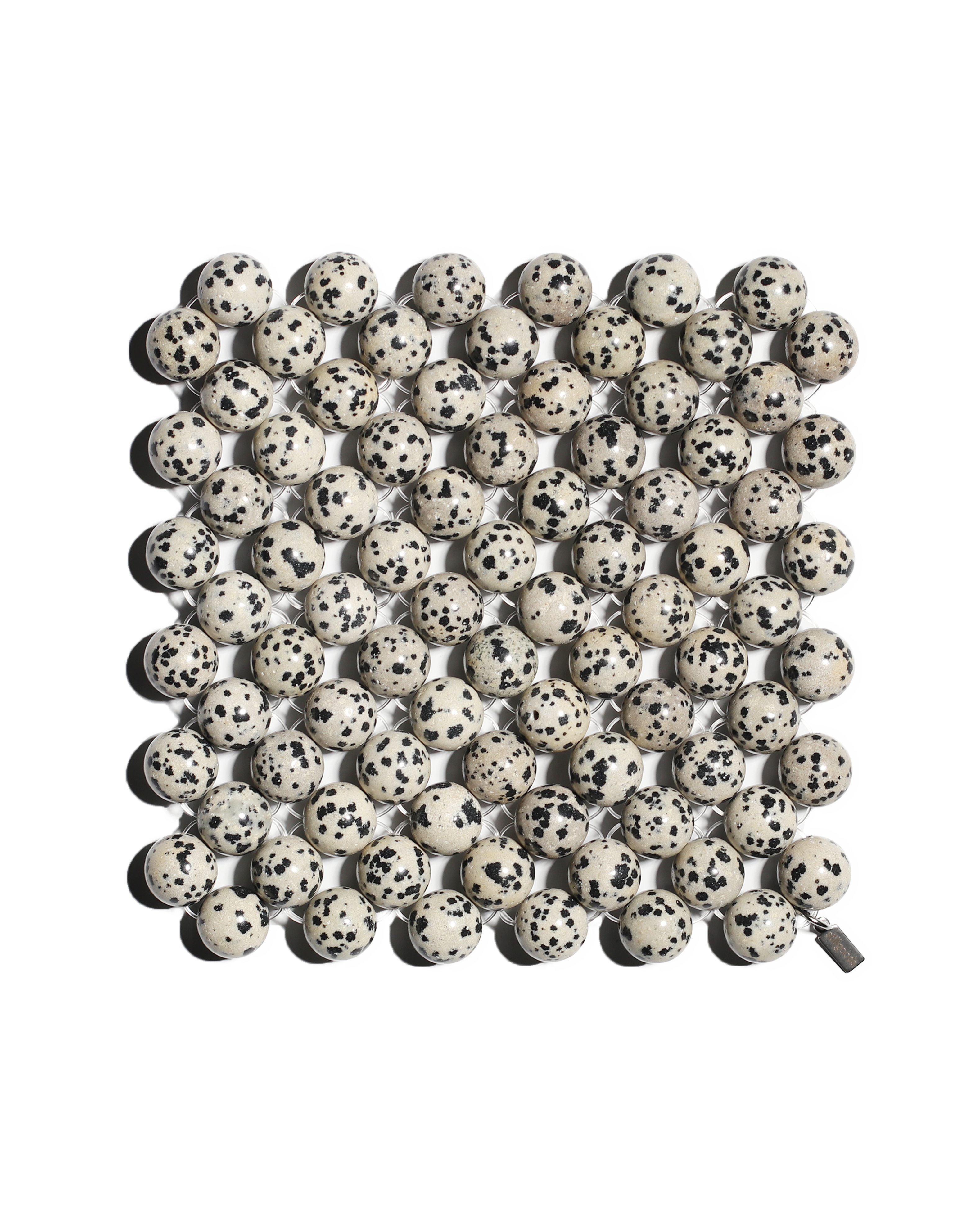 (Pre-Order) Beaded Gemstone Coaster - Dalmatian Jasper