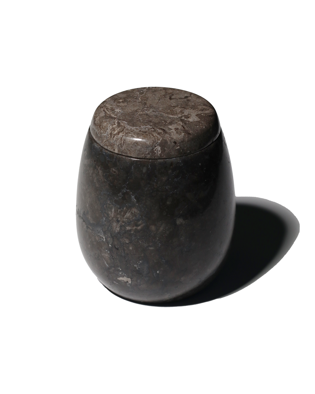 Ecru Jar - Black Marble