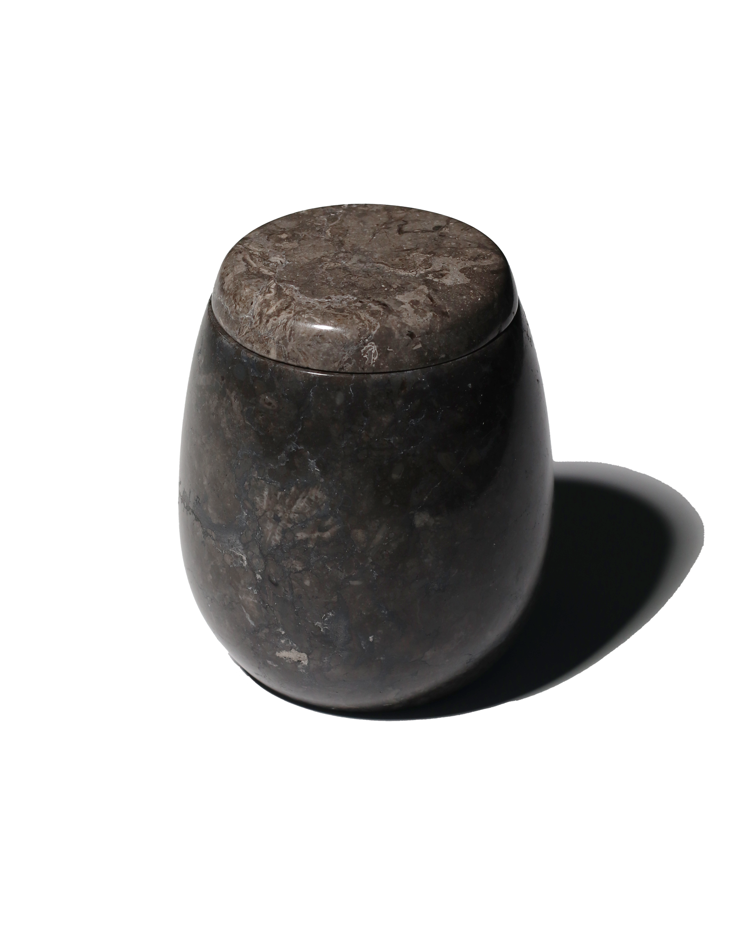 Ecru Jar - Black Marble