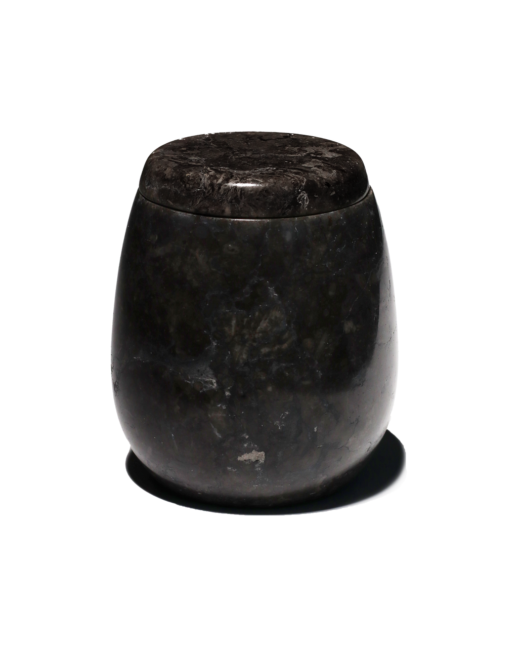 Ecru Jar - Black Marble