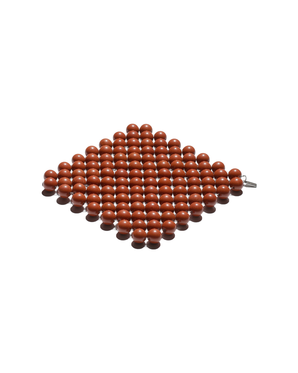 (Pre-Order) Beaded Gemstone Coaster - Red Jasper