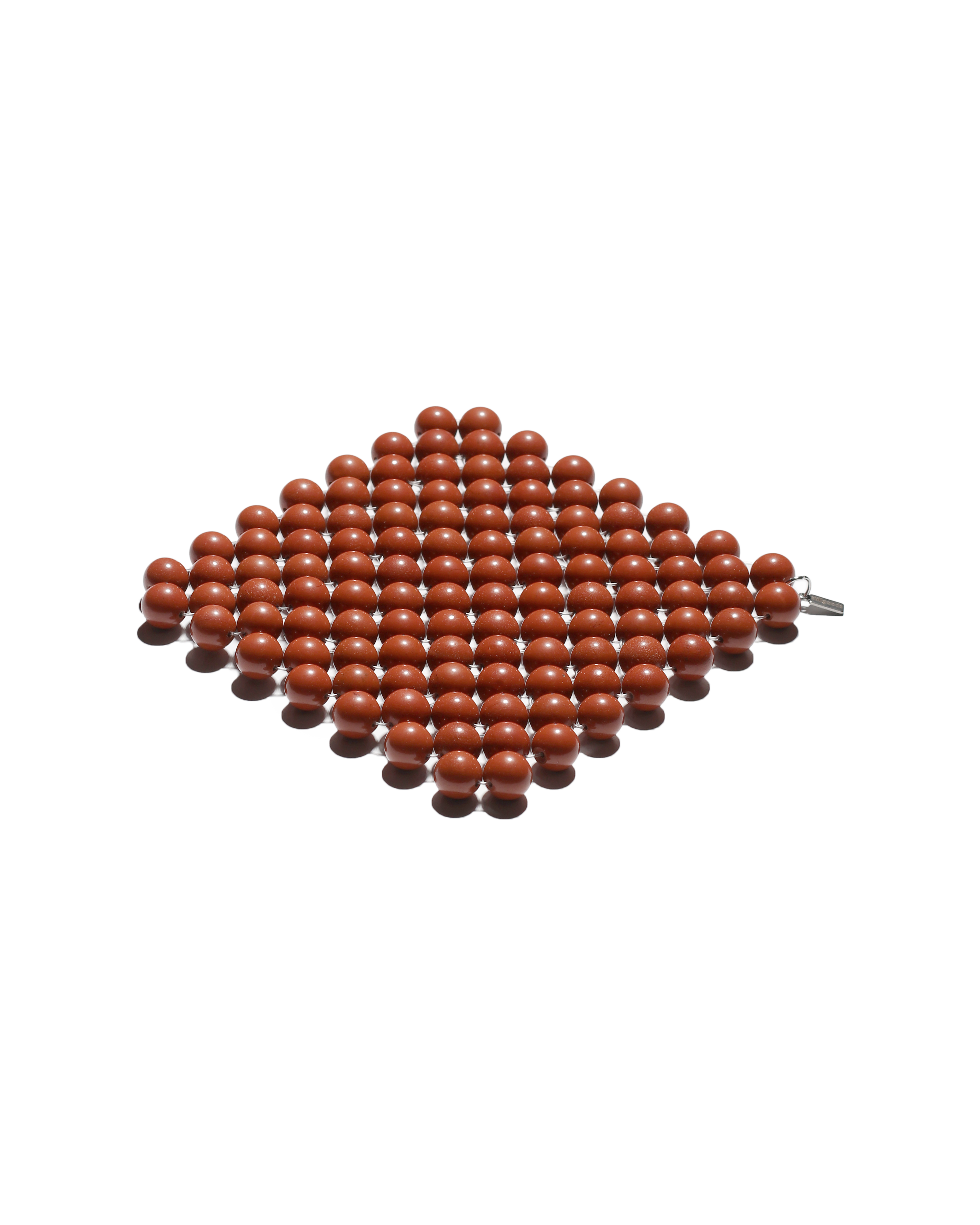 (Pre-Order) Beaded Gemstone Coaster - Red Jasper
