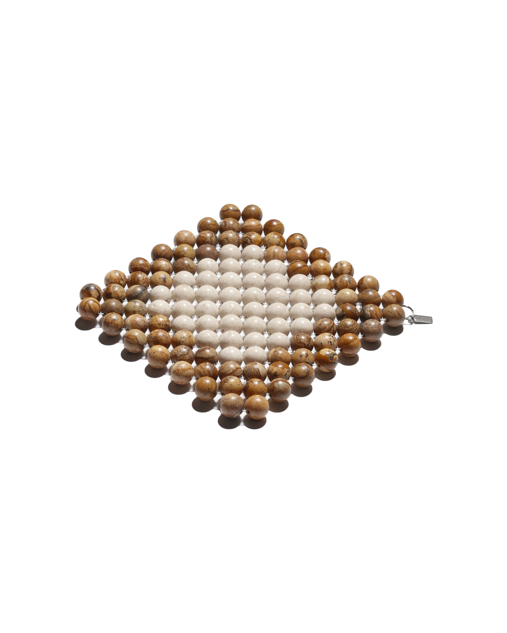 (Pre-Order) Beaded Gemstone Coaster - Mixed Jasper
