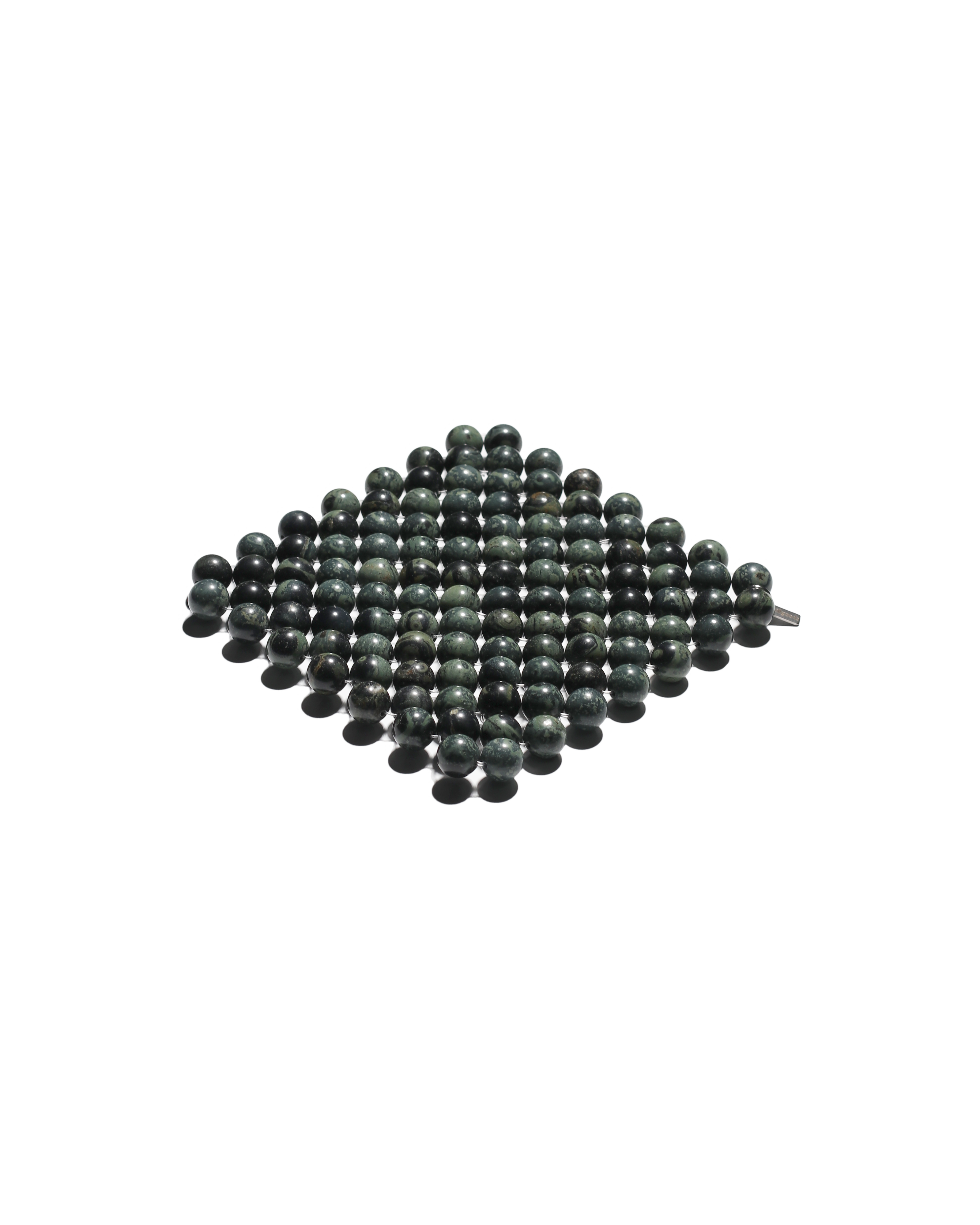 (Pre-Order) Beaded Gemstone Coaster - Kambaba Jasper