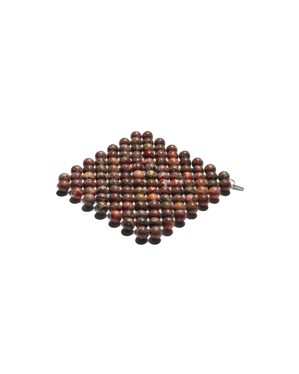 Beaded Gemstone Coaster - Leopard Skin Jasper