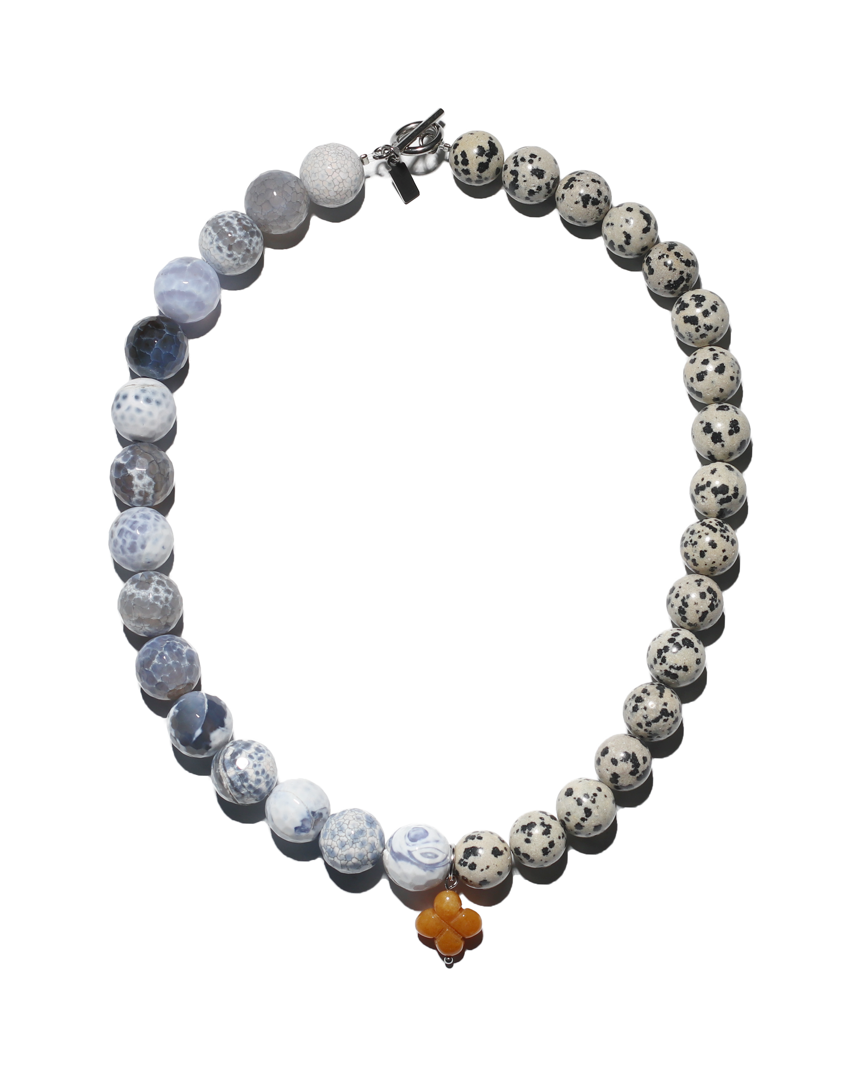 Blue Agate x Dalmatian Jasper Necklace - More Options Available
