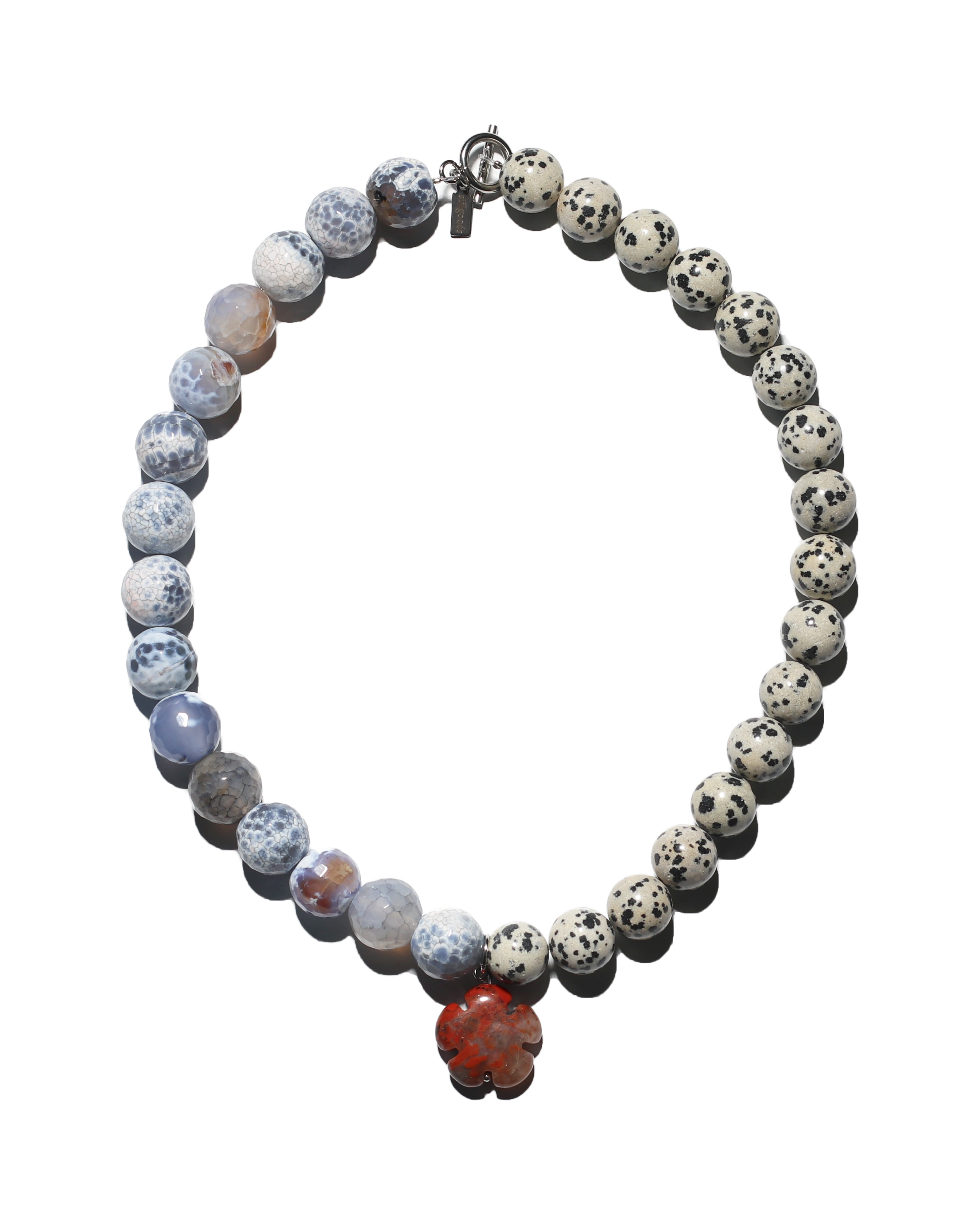 Blue Agate x Dalmatian Jasper Necklace - More Options Available