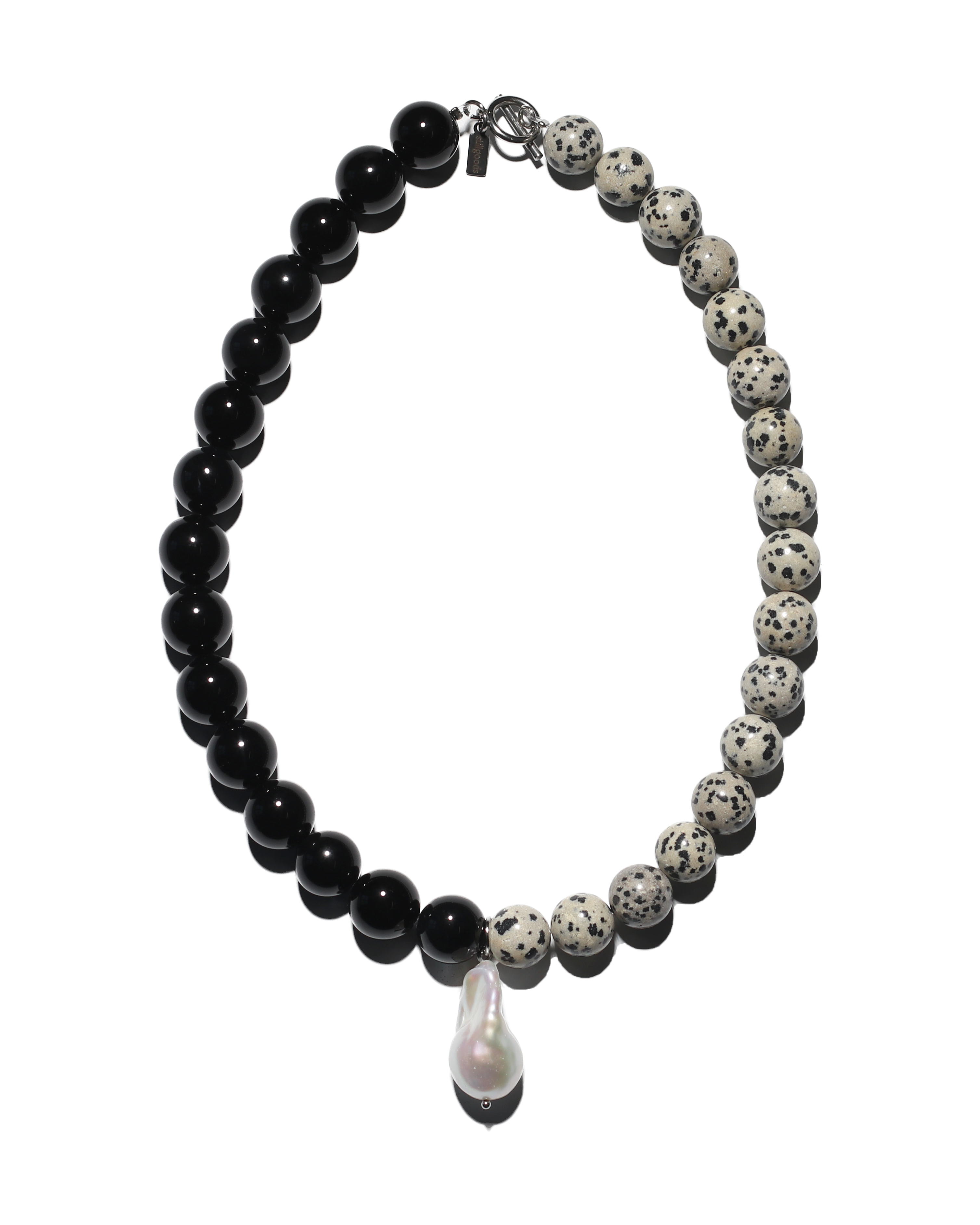 Black Agate x Dalmatian Jasper Necklace - More Options Available