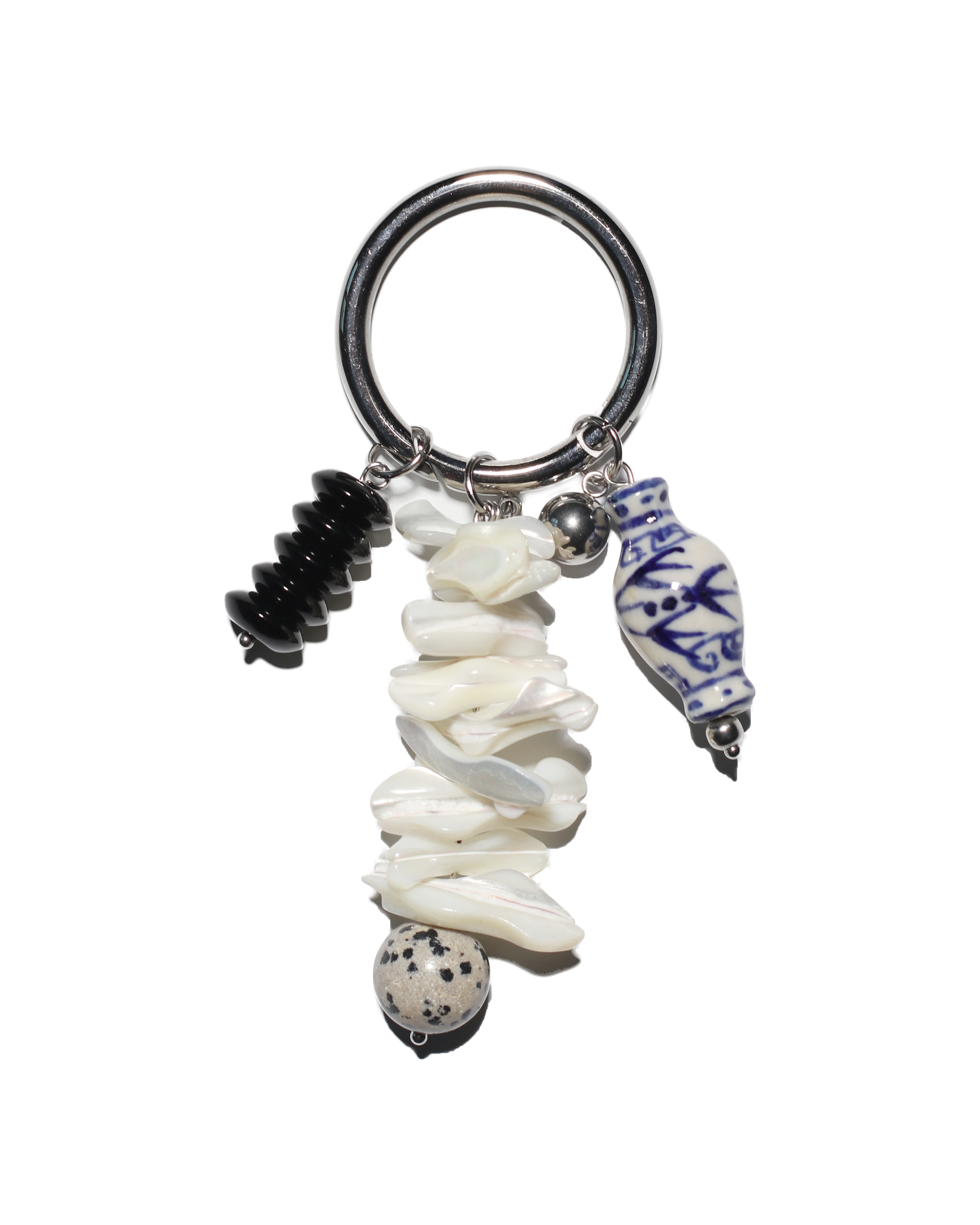 (Pre-Order) Shell & Porcelain Vase Keychain