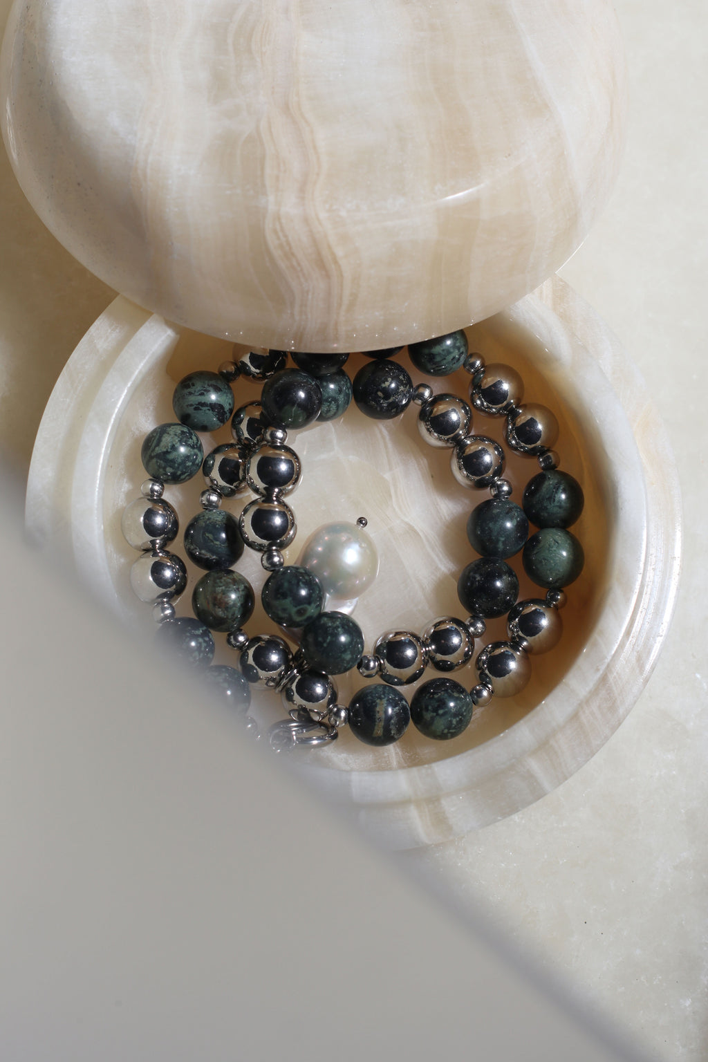 (Pre-Order) Kambaba Jasper & Stainless Steel Necklace - More Options Available