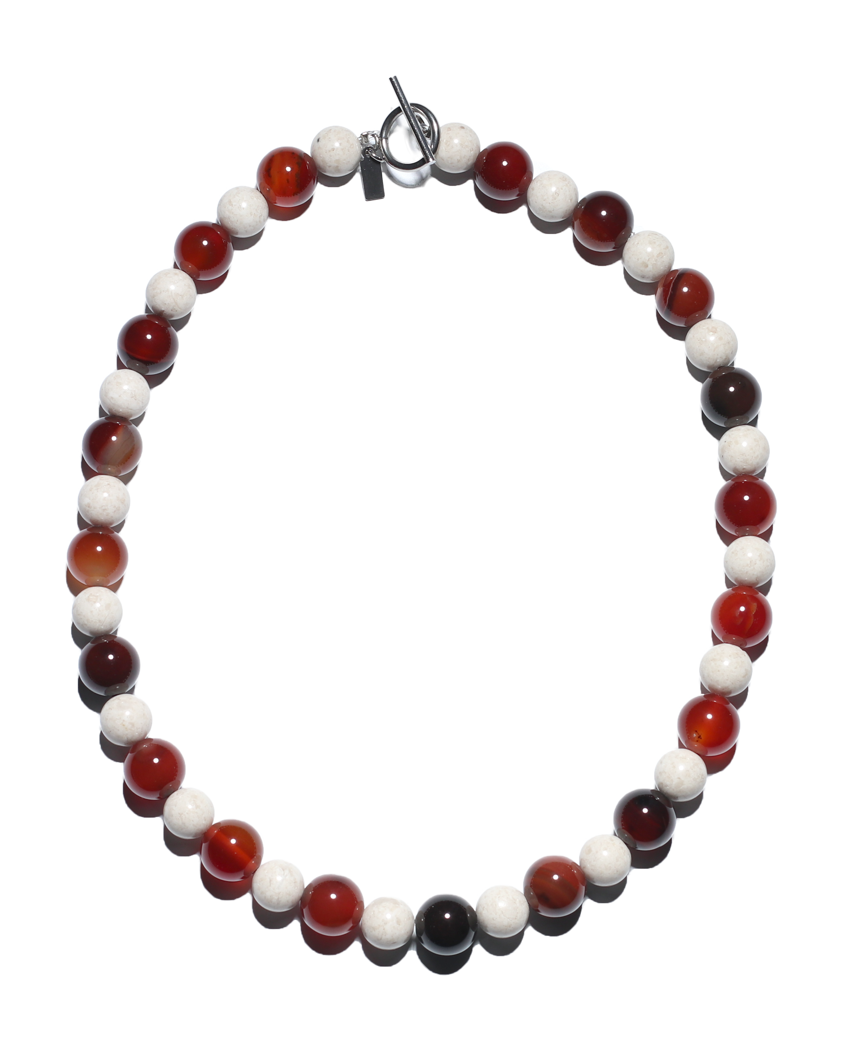 Red Agate & Riverstone Necklace