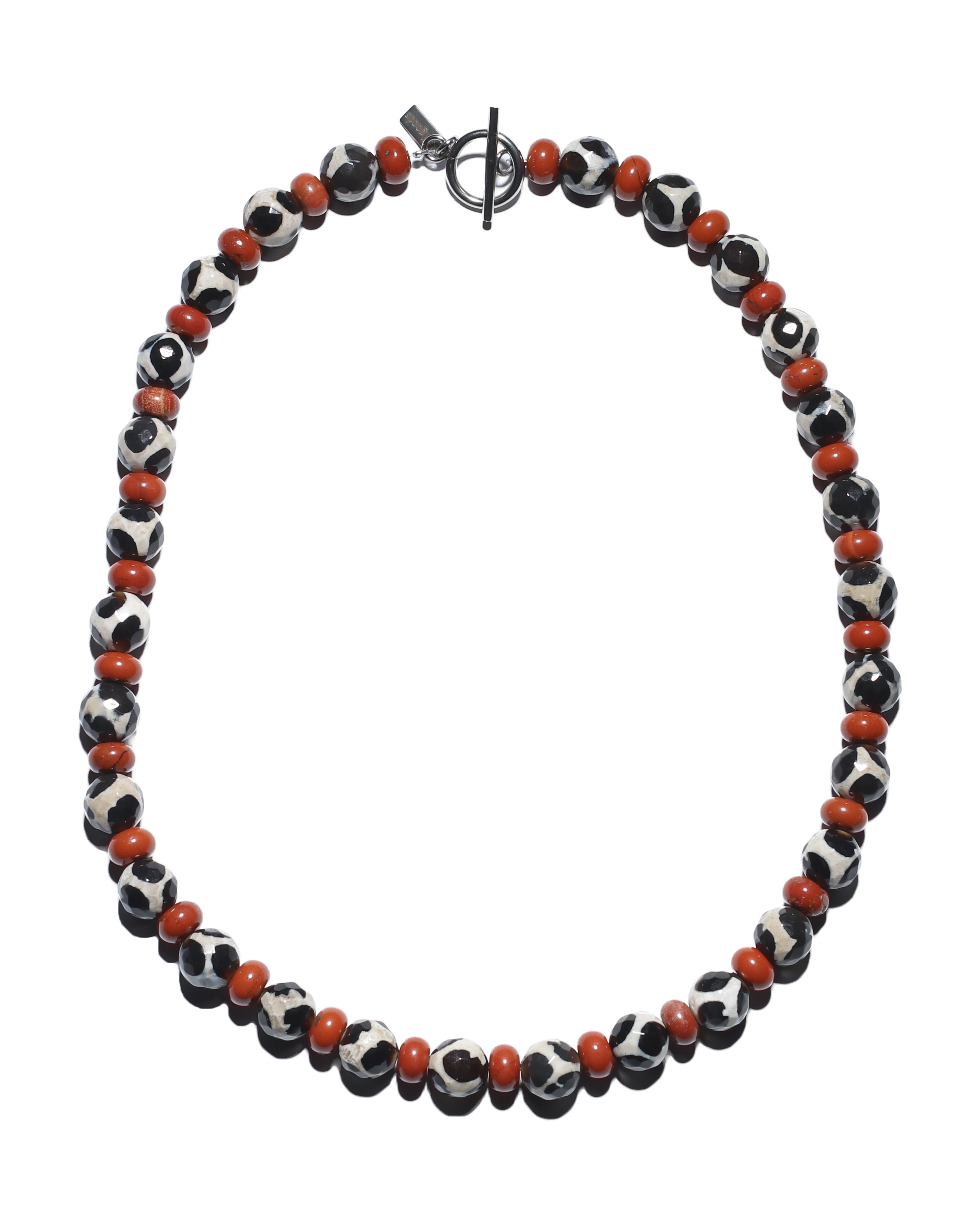 Black Agate & Red Jasper Necklace
