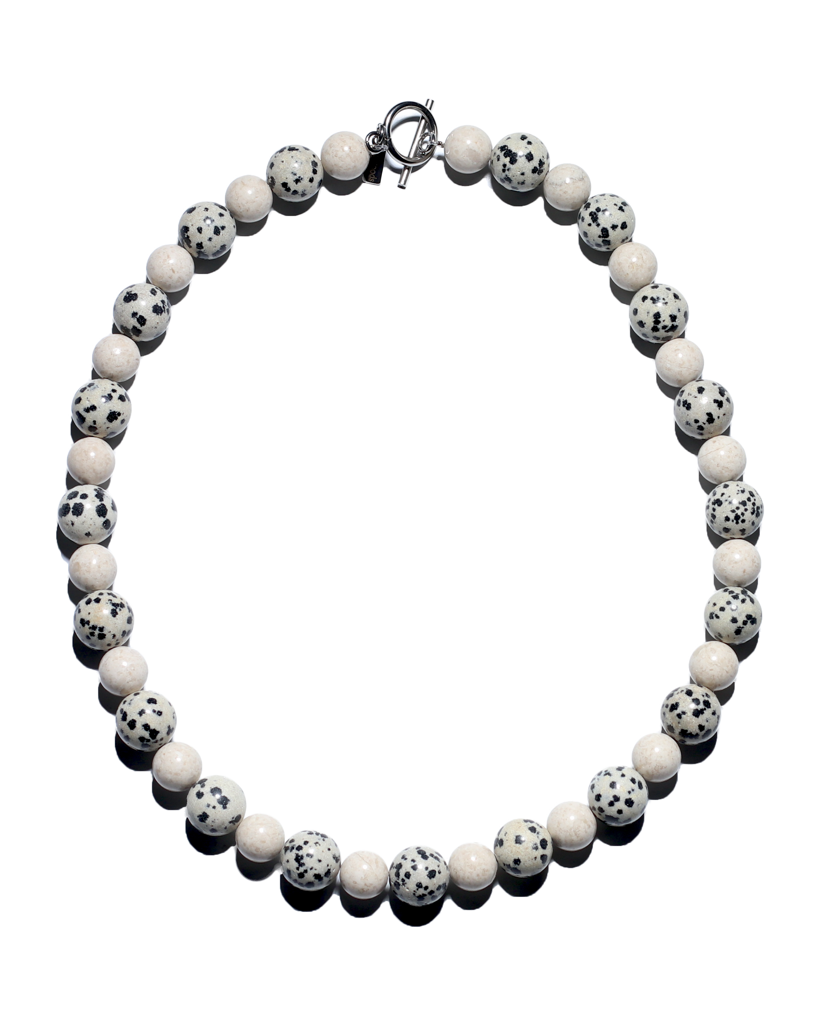 Dalmatian Jasper & Riverstone Necklace