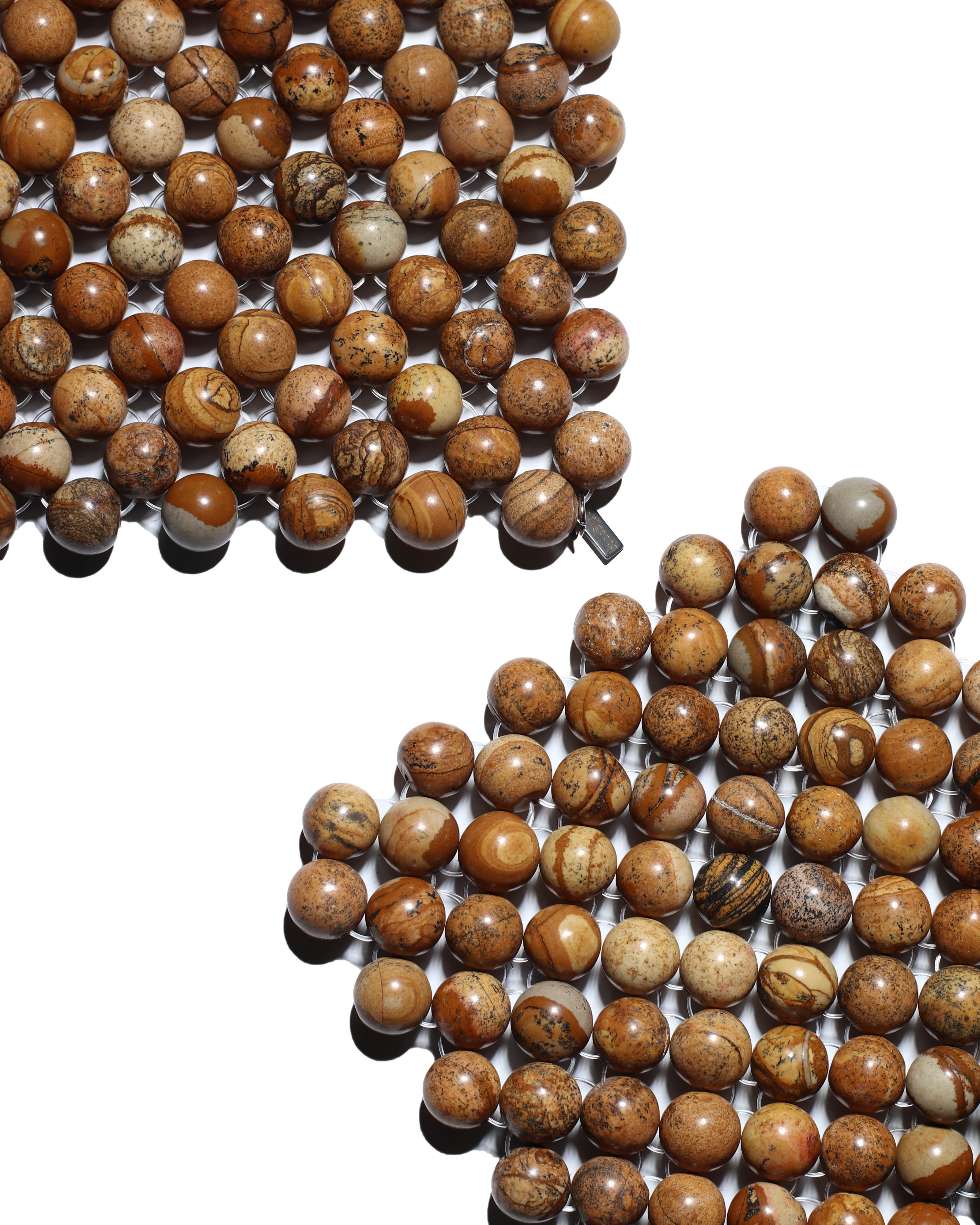 Beaded Gemstone Coaster - Picasso Jasper