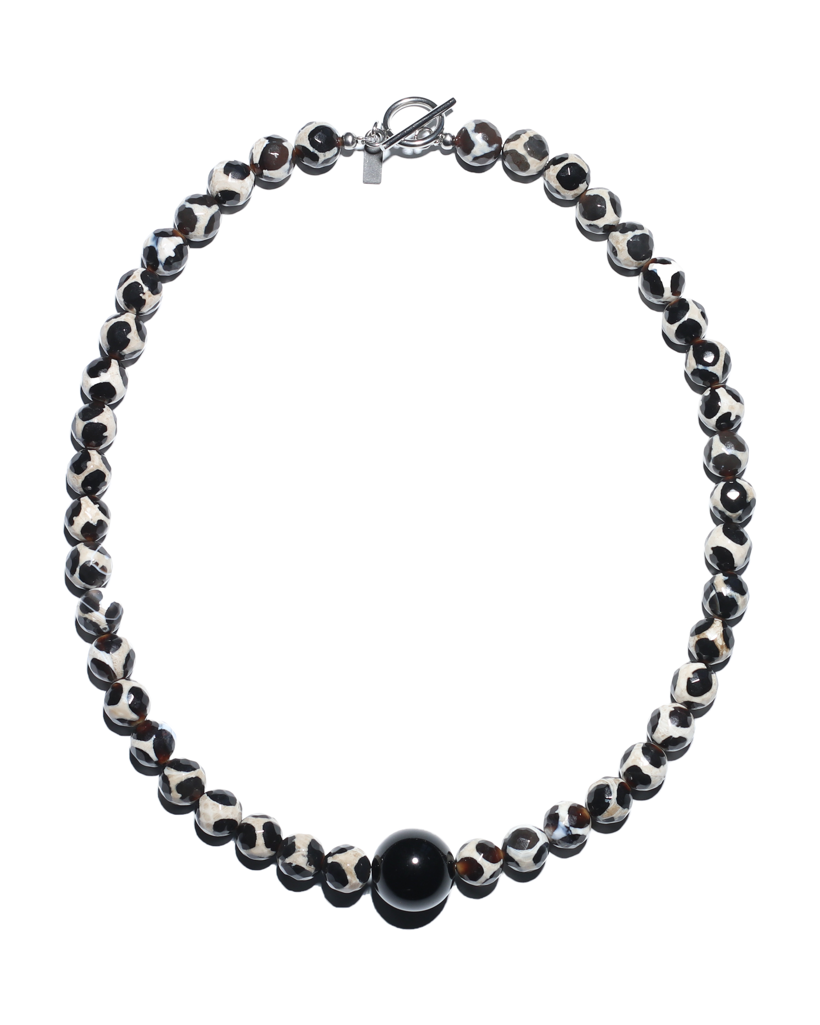 Faceted Black Agate Necklace