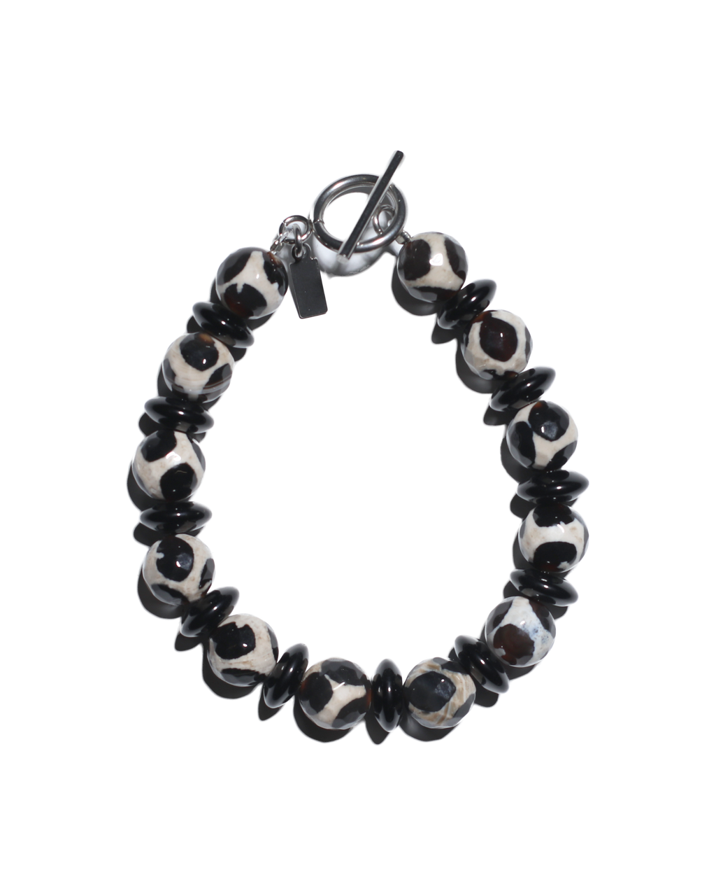 Abacus Bracelet (Black Agate)