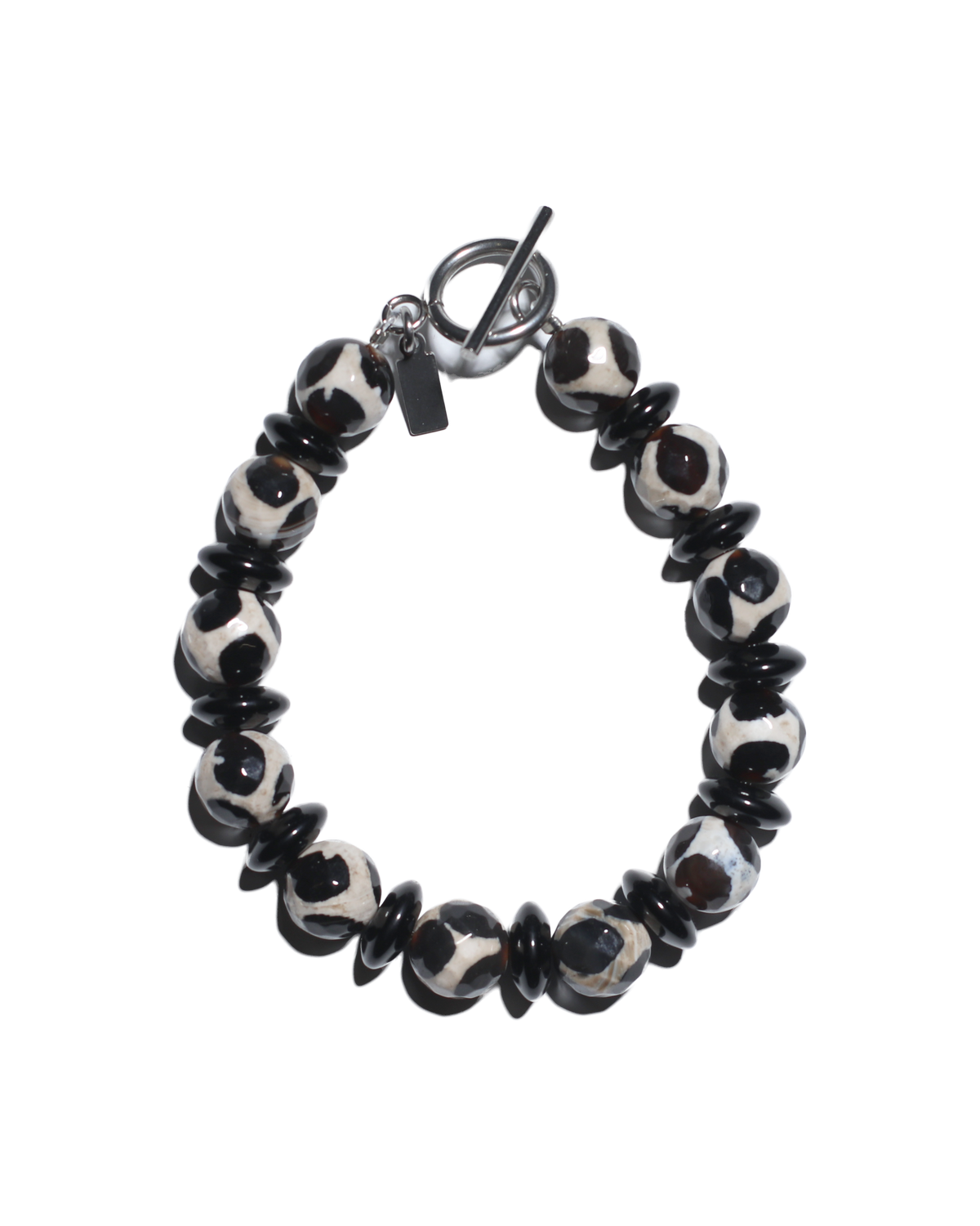 Abacus Bracelet (Black Agate)