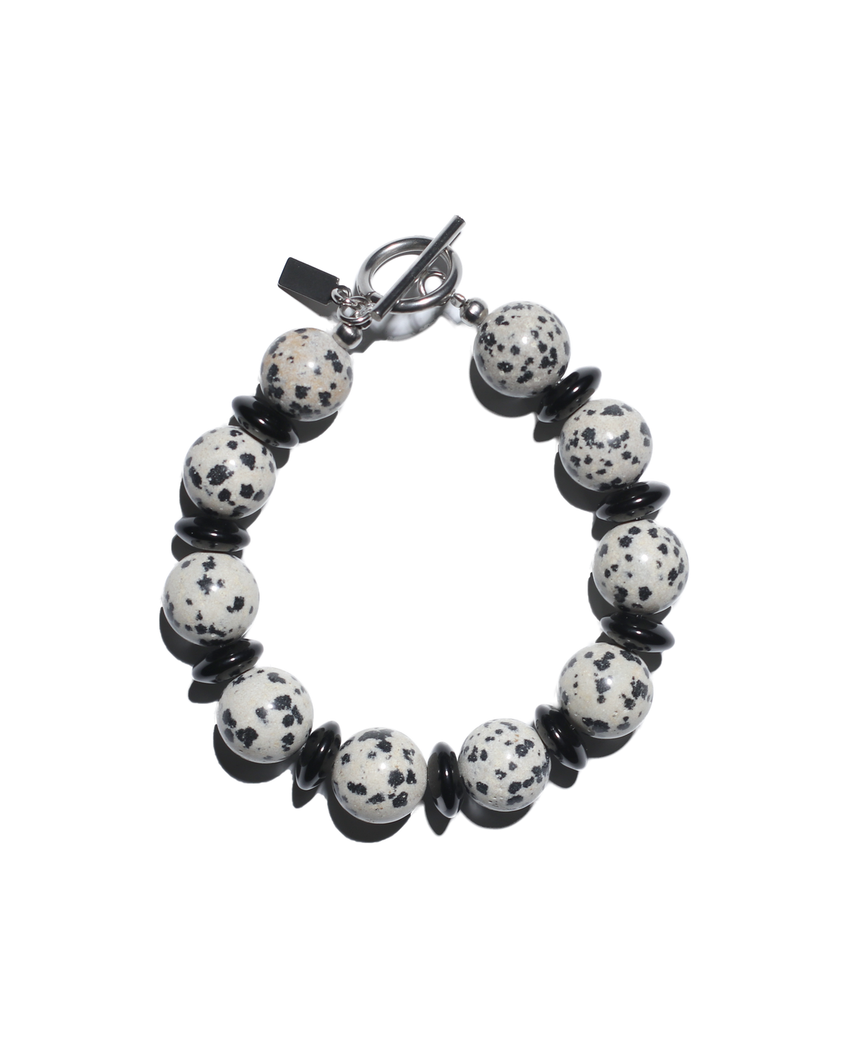 Abacus Bracelet (Dalmatian Jasper)