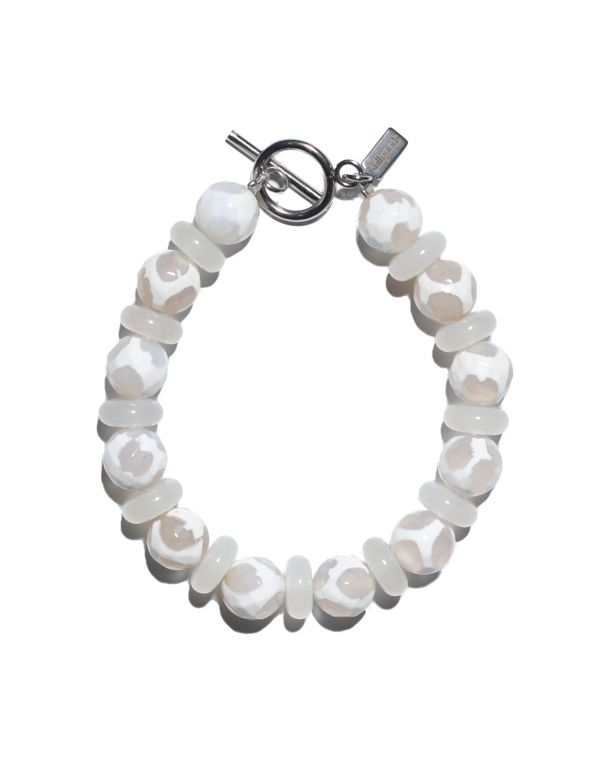 Abacus Bracelet (White Agate)