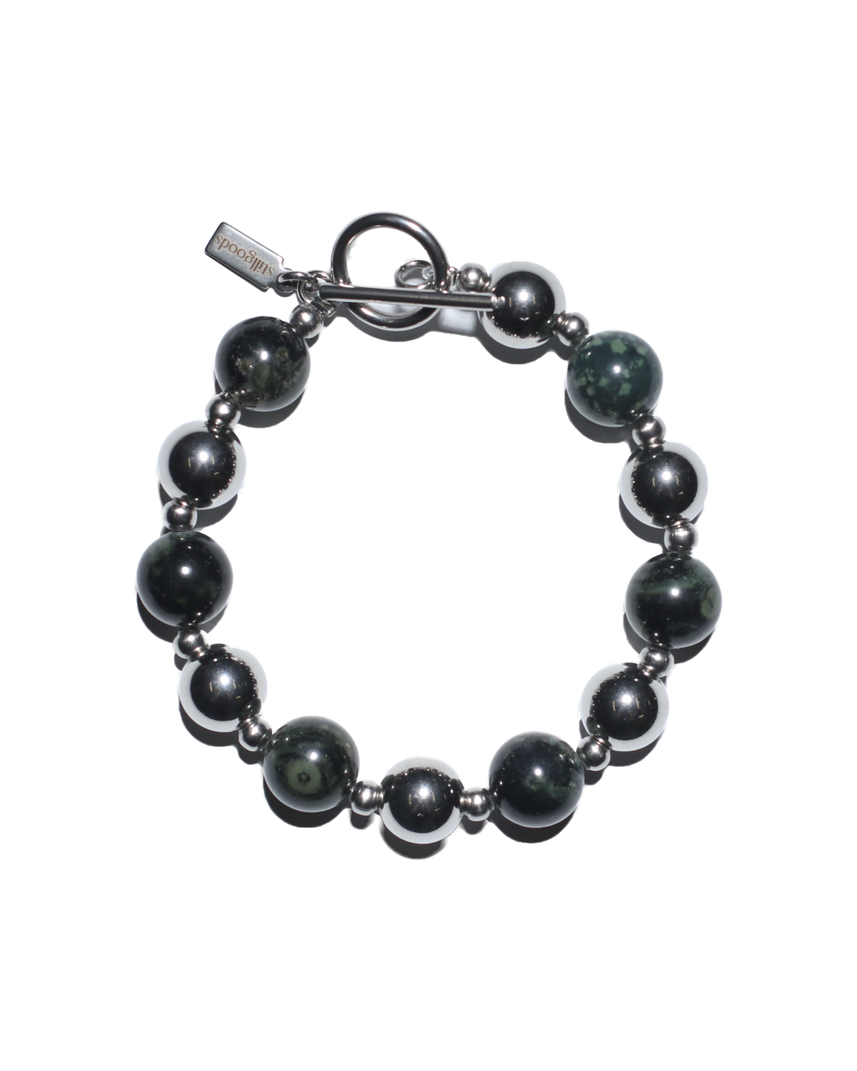Kambaba Jasper & Steel Bracelet