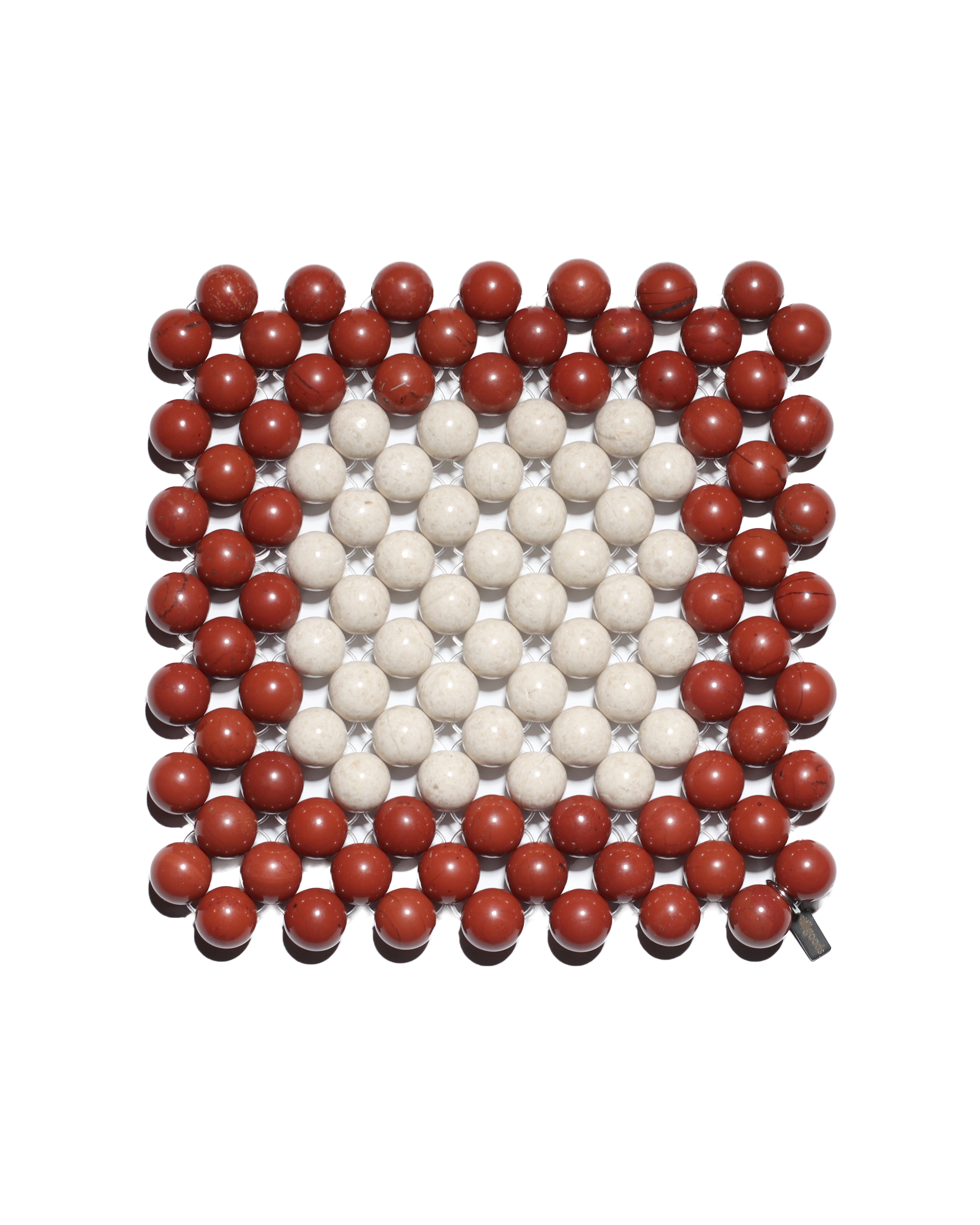 Beaded Gemstone Coaster - Mixed Jasper