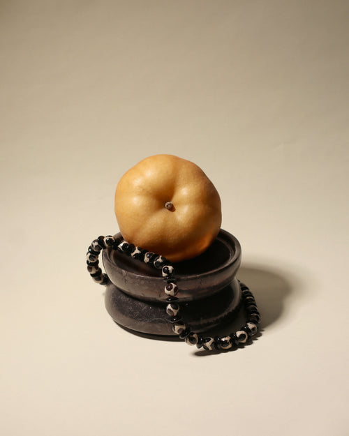 Abacus Necklace (Black Agate)