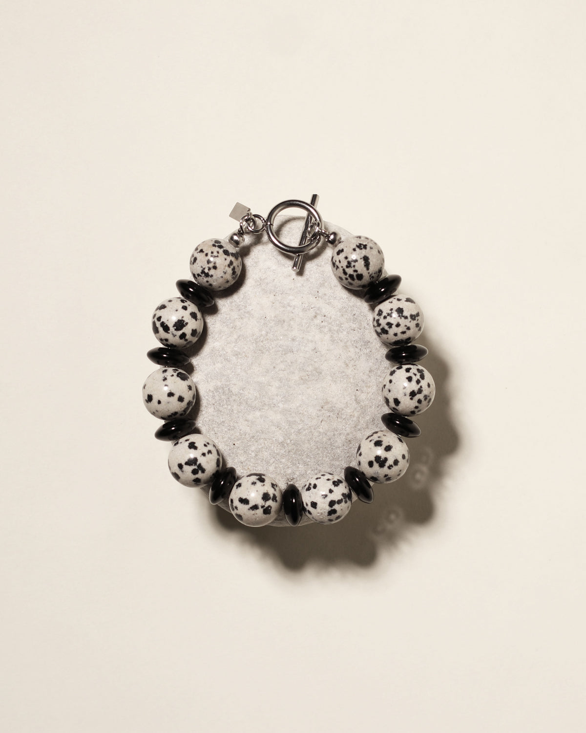 Abacus Bracelet (Dalmatian Jasper)
