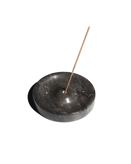Ebb Incense Holder - Black Marble