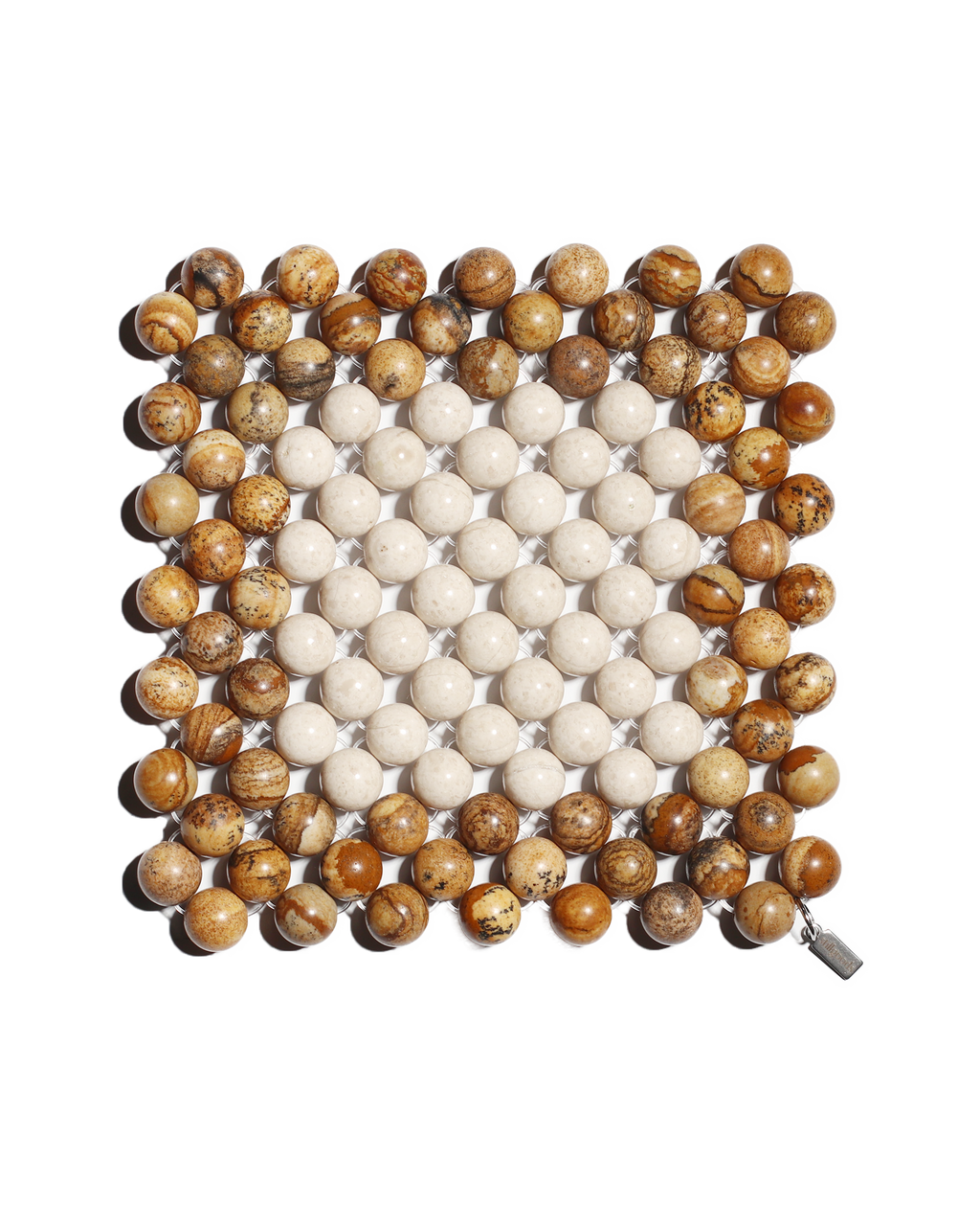 (Pre-Order) Beaded Gemstone Coaster - Mixed Jasper