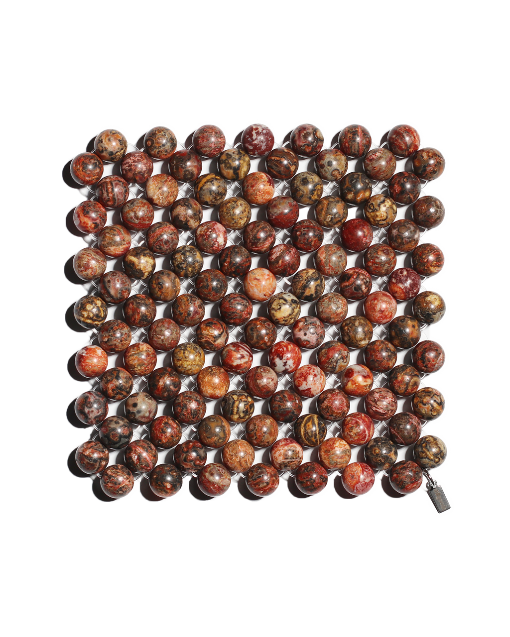 Beaded Gemstone Coaster - Leopard Skin Jasper