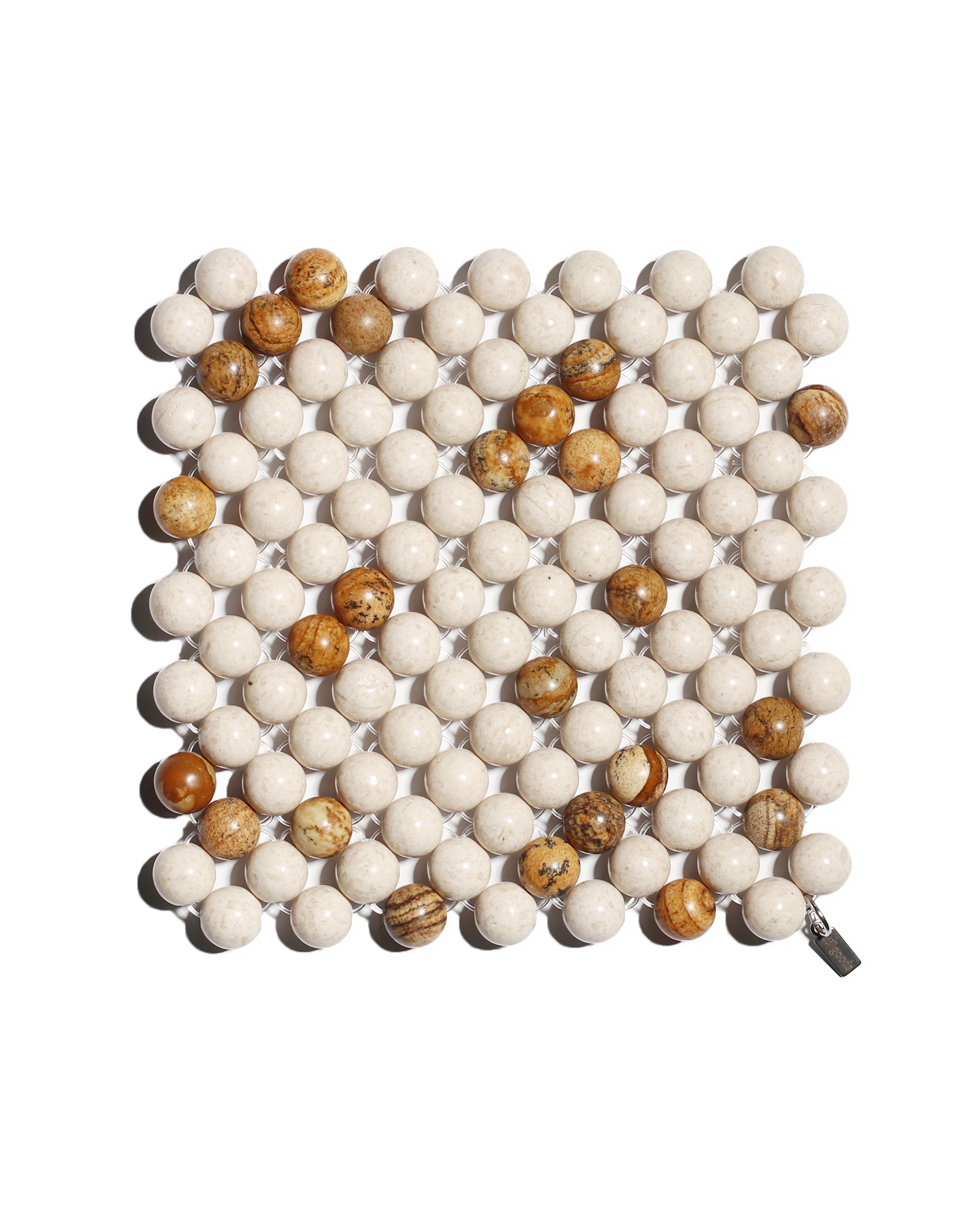 (Pre-Order) Beaded Gemstone Coaster - Mixed Jasper (Mosaic)
