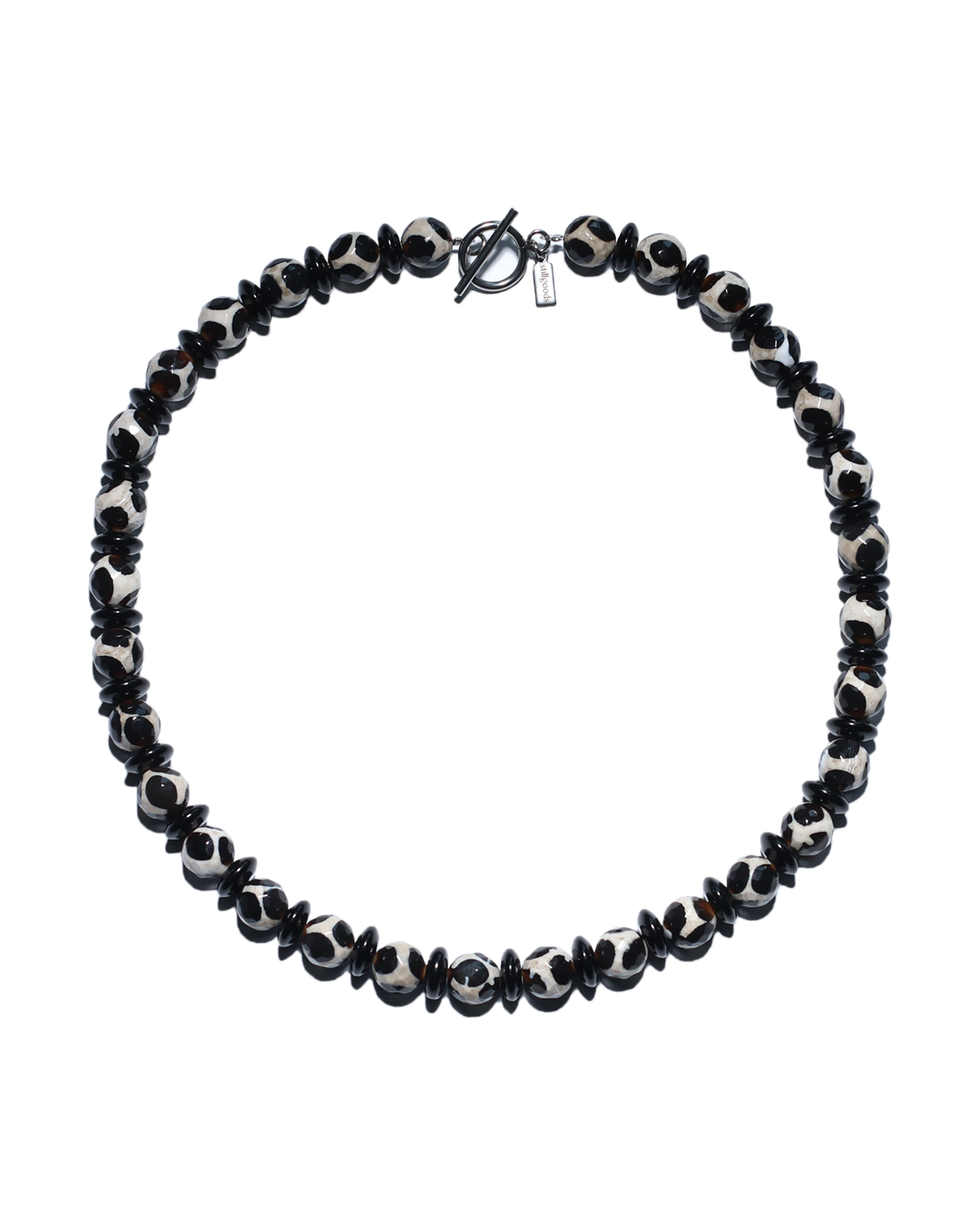 Faceted Black Agate Necklace