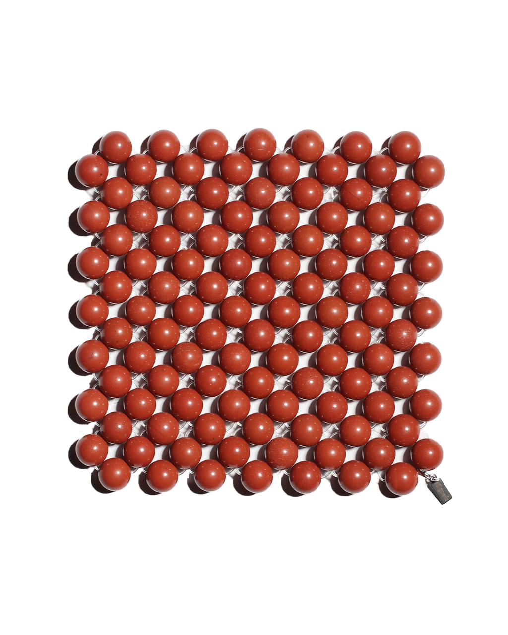 (Pre-Order) Beaded Gemstone Coaster - Red Jasper