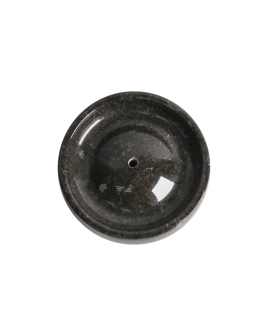 Ebb Incense Holder Black Marble