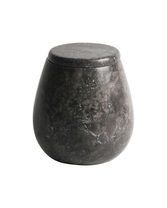 Ecru Jar Black Marble