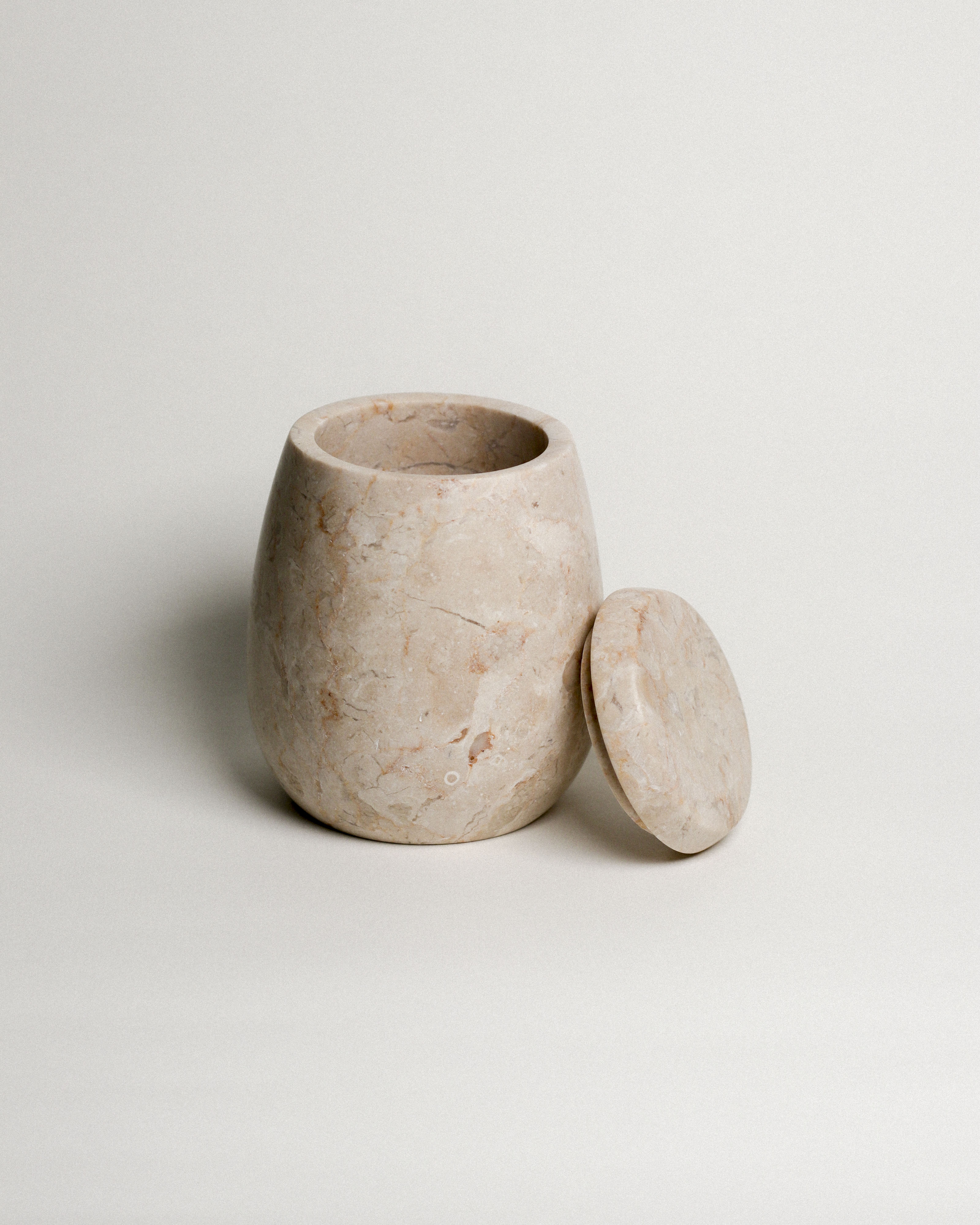 Ecru Jar - Cream Marble