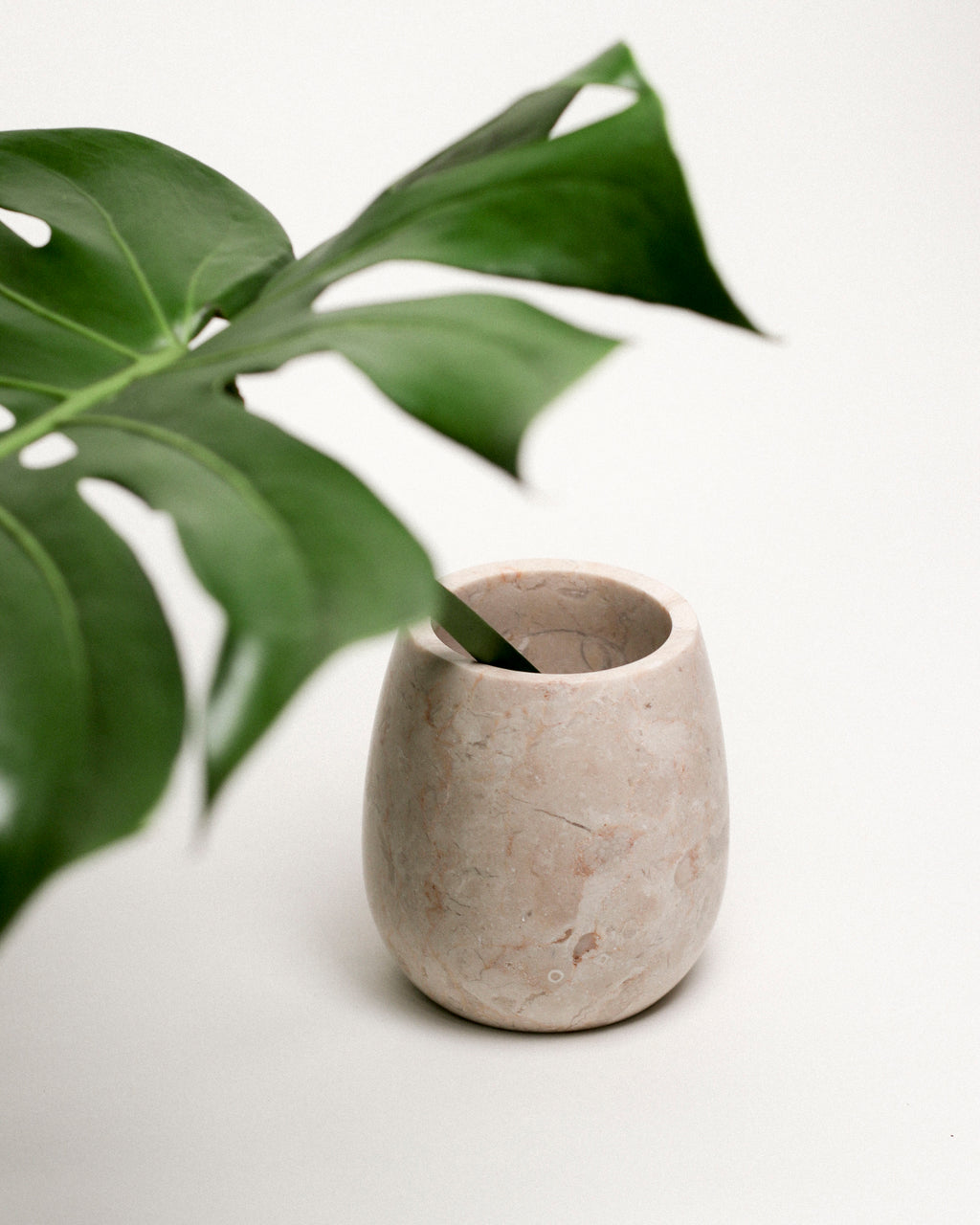 Ecru Jar - Cream Marble