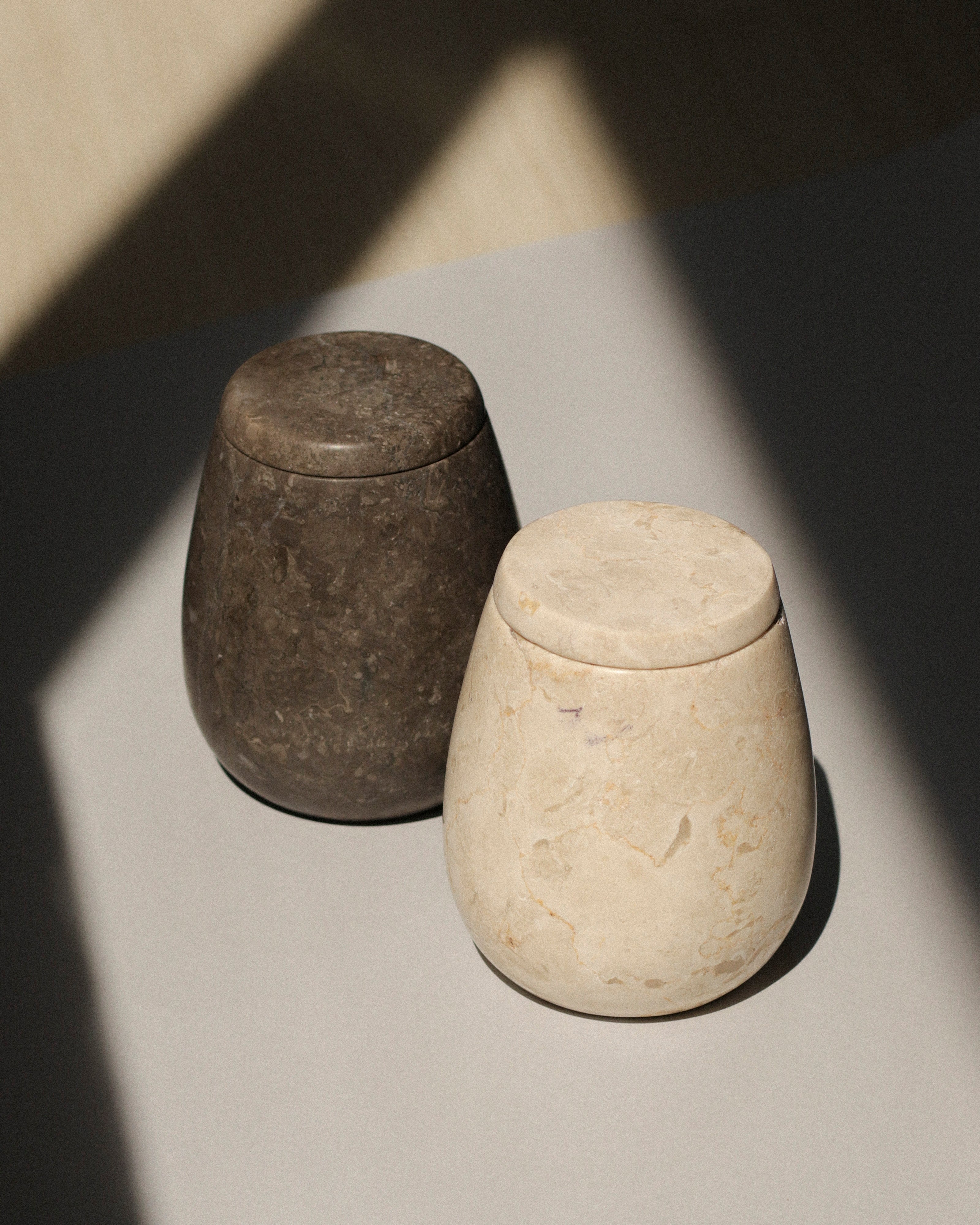 Ecru Jar - Cream Marble