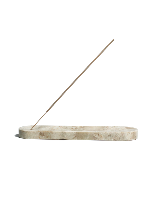 Horizon Incense Holder Cream Marble