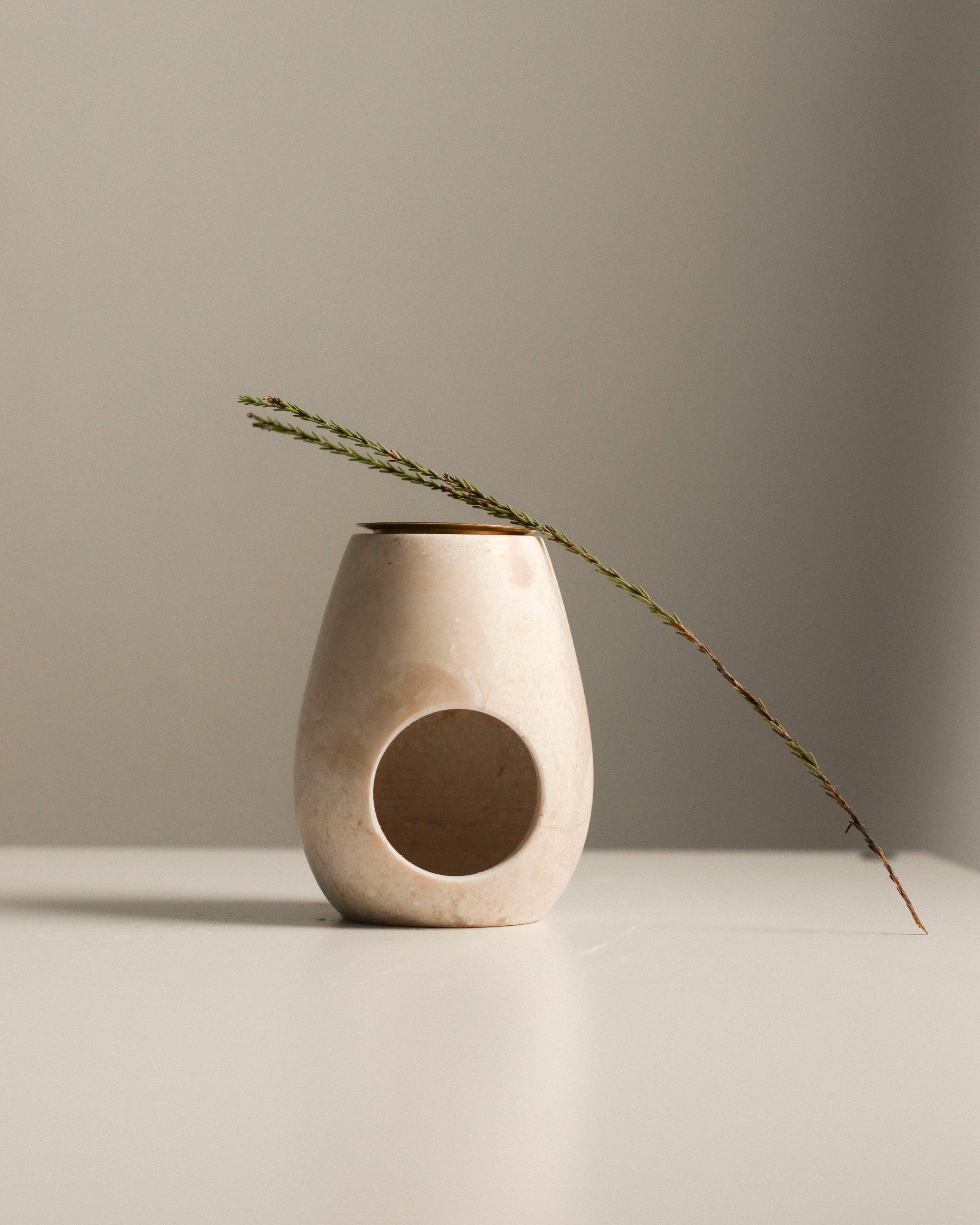 Eli Oil Burner - Cream Marble